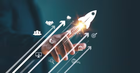 Illustration of rocket ship